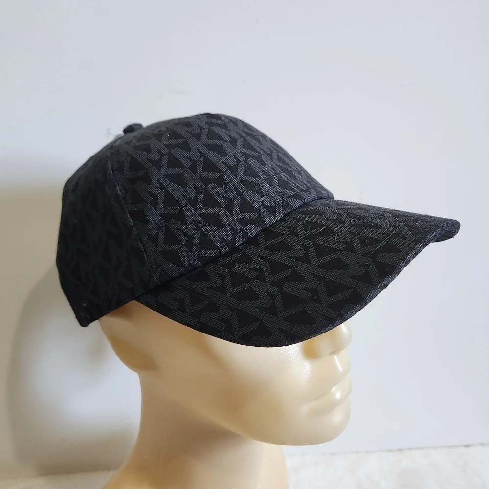 Michael Kors MK Black Allover Trademark Logo Baseball Hat Cap Unisex